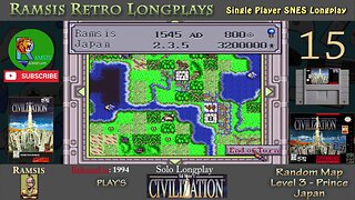 Sid Meier's Civilization | 1994 | SNES | Prince | Random | Japan - Episode #15 | Longplay