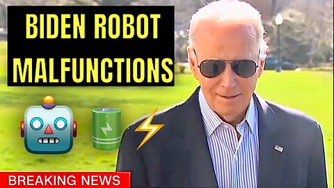 ROBOT PRESIDENT BIDEN Short-Circuited in front of Reporters Today 🤖💥