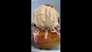 Caramelized Peaches with Vanilla Ice Cream