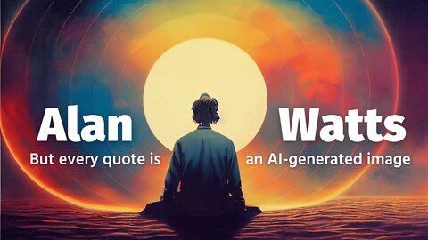 Alan Watts Talking - But every quote is an AI-generated image