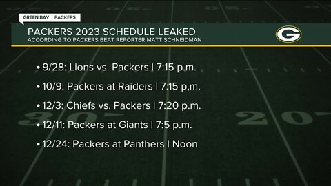 Packers 2023 schedule leaked, Love could make full-time starting debut in Chicago