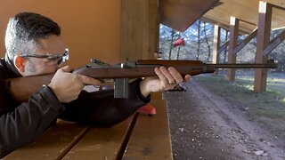 First shots fired Underwood M1 Carbine 30 Carbine. One of the best rifles I’ve ever shot!