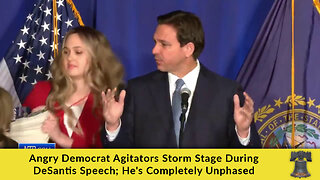 Angry Democrat Agitators Storm Stage During DeSantis Speech; He's Completely Unphased