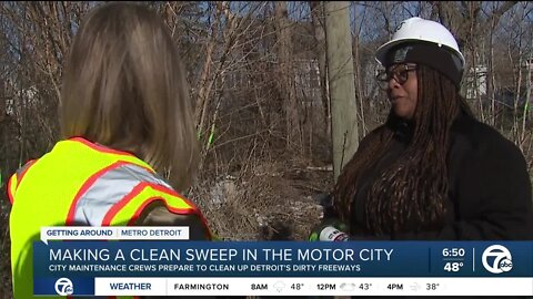 Behind-the-scenes of one woman's mission to clean up Detroit's freeways