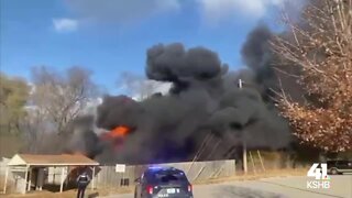 KSHB 41 reporter captures fire in Kansas City, Missouri