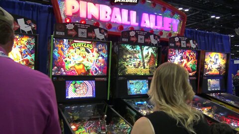 The Stern Pinball Booth At IAAPA 2021