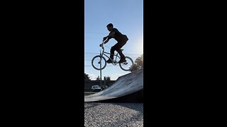 Bmx jumping my gt dyno off the big ramp.