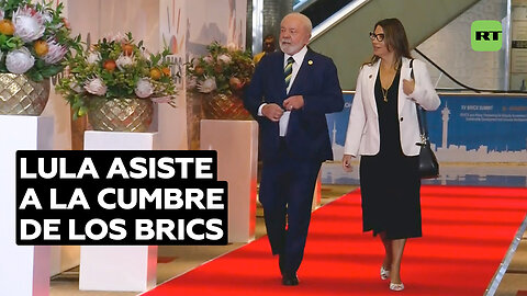 Lula da Silva llega para participar en la segunda jornada de la XV Cumbre de los BRICS