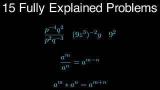Exponent Practice Problems | 15 Fully Explained Examples #mathematics #algebra