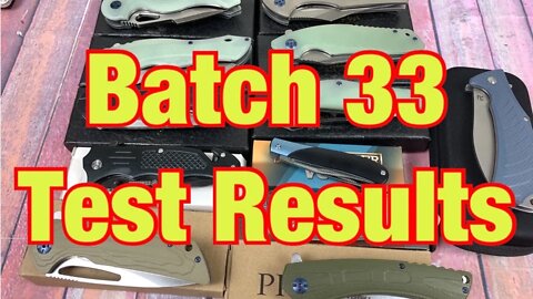 Batch 33 test results / report on steel composition !