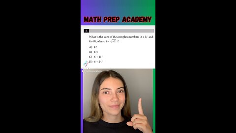 Lets ADD some IMAGINARY NUMBERS! #sat #satreview #math