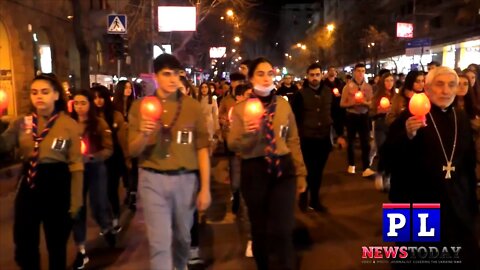 Armenia: Christians March in Yerevan For Easter