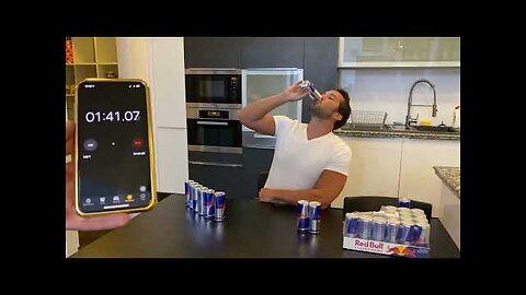 TRISTAN TATE BROKE THE RED BULL DRINKING WORLD RECORD