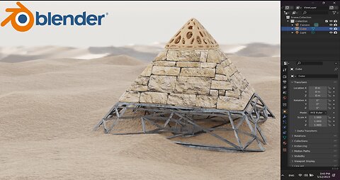 Modeling a pyramid in blender #25