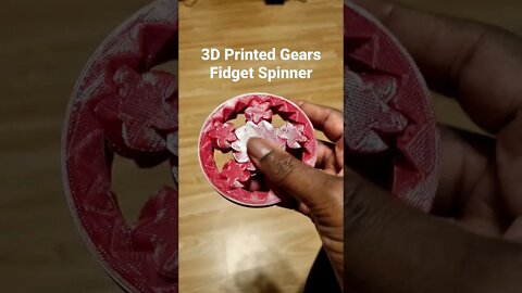 3D Printed Gears Fidget Spinner, printed on the Monoprice Mini Delta V2