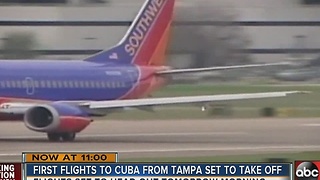 First flight from Tampa to Cuba