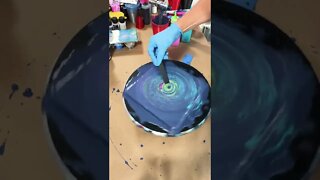 Acrylic Pour Painting Swipe, Spin, CELLS!