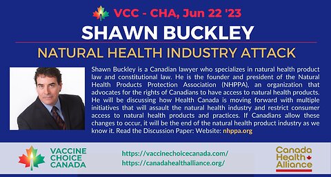 Shawn Buckley - Natural Health Industry Under Attack