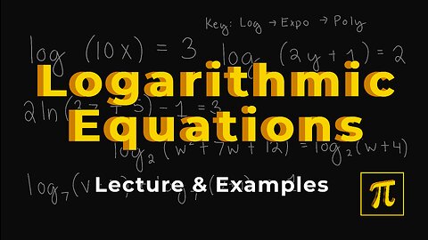 How to SOLVE LOGARITHMIC Equations? - It's simple, just follow these 3 steps!