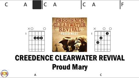 CREEDENCE CLEARWATER REVIVAL Proud Mary - Guitar Chords & Lyrics HD