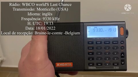 Radio listening with XHDATA in Belgium capturing the WBCO radio from the United States. EP 20