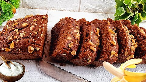 Eggless banana bread recipe - How to Make the best banana bread with coconut