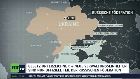 Beitritt ratifiziert: 4 neue Verwaltungseinheiten sind nun offiziell Teil der russischen Föderation