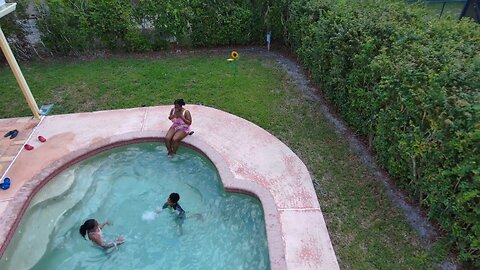 Blasian Babies Family Pool Day In Boca Raton, Florida Man Using GoPro Camera And Skydio 2+ Drone!