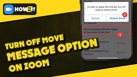How to turn off the move message option on Zoom