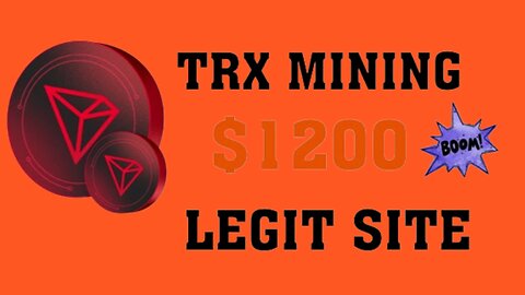 🔥New Best TRX Mining Site Today || L1ong-Term ((Legit)) TRX Earning Site