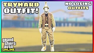 Easy Tan Joggers Invisible Torso Glitch Tryhard Modded Outfit (No Transfer) (GTA Online)