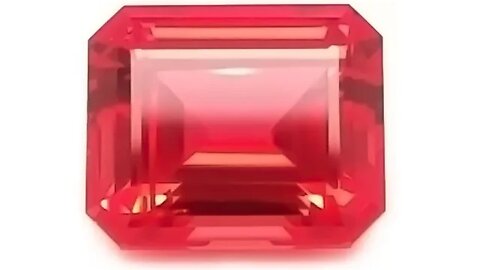 Chatham Created Emerald Cut Padparadschas: Lab grown emerald cut padparadschas