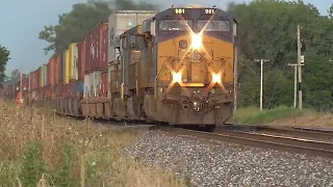 CSX I169 Intermodal Double-Stack Train from Bascom, Ohio July 25, 2022