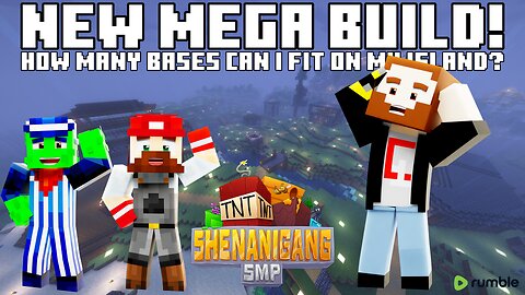 ANOTHER MEGA BUILD! How many bases can fit on my island? - Shenanigang SMP