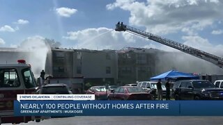 Nearly 100 people displaced after Muskogee fire