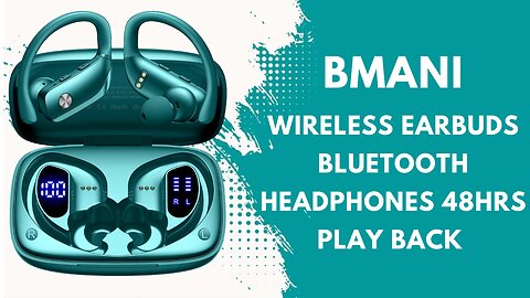 Wireless Earbuds Bluetooth Headphones 48hrs Play Back Sport Earphones