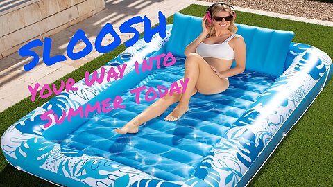Sink Into Luxury with the giant Sloosh Inflatable Pool Lounger - The Floatiest Float to Ever Float!