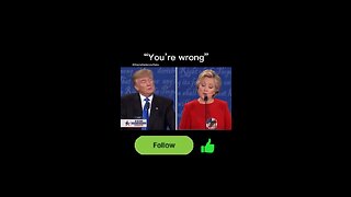 “You’re wrong” Donald Trump to Hillary Clinton