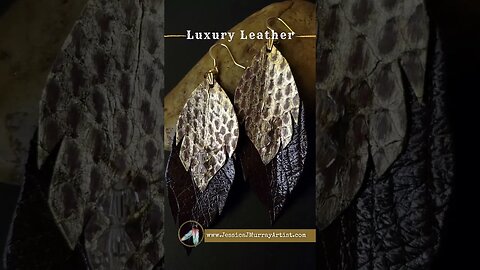 ALL POWER 3 in luxury leather feather earrings #handmade #luxuryleather #earring #leatheraccessories