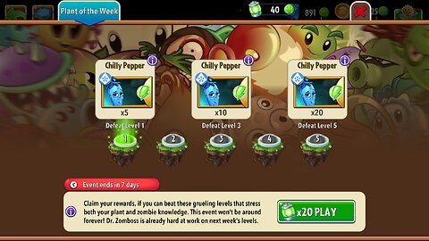 Plants vs Zombies 2 - Plant of the Week - Chili Pepper - February 2024