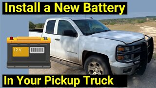 Install a New Battery in Your Pickup Truck ✅