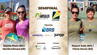 Circuito BRB de Beach Tennis - Aberto de Brasília - 10 e 11.07.21 (SEMIFINAL FEMININA)