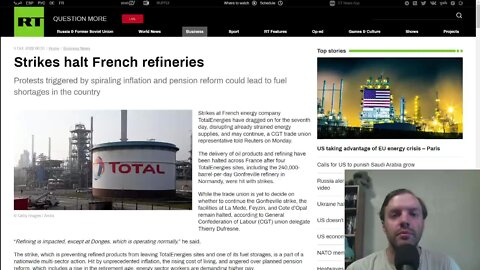 Union strikes at oil refineries, French authorities threaten ‘intervention’ over strikes