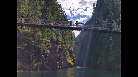 Lighting creek bridge jump Ross Lake