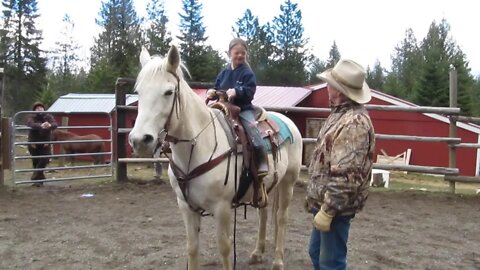 Hadassah's First Horse Riding Lesson