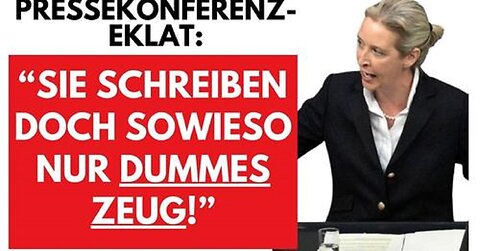 VOR LAUFENDEN KAMERAS: ALICE WEIDEL RASIERT DIE GESAMTE REPORTER-SCHAR! 💥