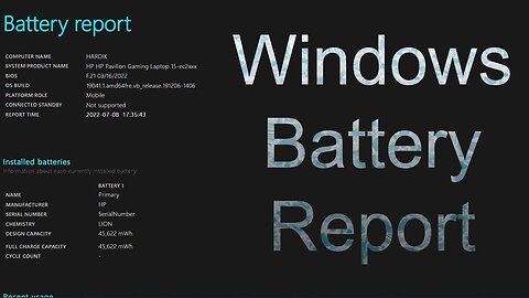 How to check Battery Report of any Windows Laptop