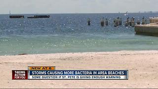 Storms causing more bacteria in area beaches
