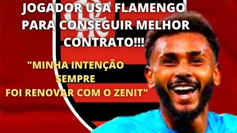 JOGADOR USA FLAMENGO PARA CONSEGUIR MELHOR CONTRATO.