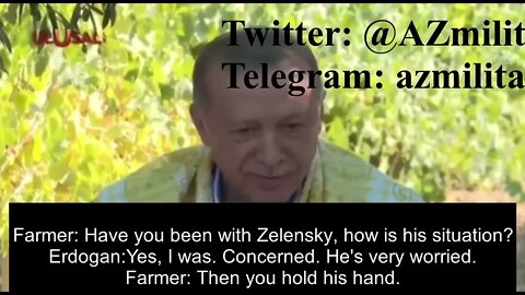 Erdogan - about Zelensky during a conversation with farmers:Erdogan: It's not enough to just hold on
